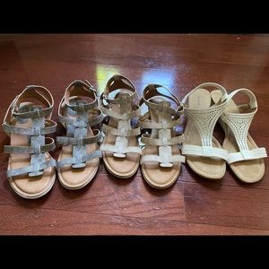 3 pair of sandals size 8 b.o.c and Alfani